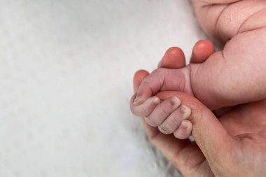 Yeni doğmuş bebeklerin küçük elleri anne babaların parmaklarını kavrıyor, yeni hayatı, korumayı, bağlanmayı, aile sevgisini ve nesiller arasındaki güveni sembolize ediyor.