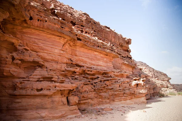 Egypte textuur gekleurde canyon in zonnig weer — Stockfoto