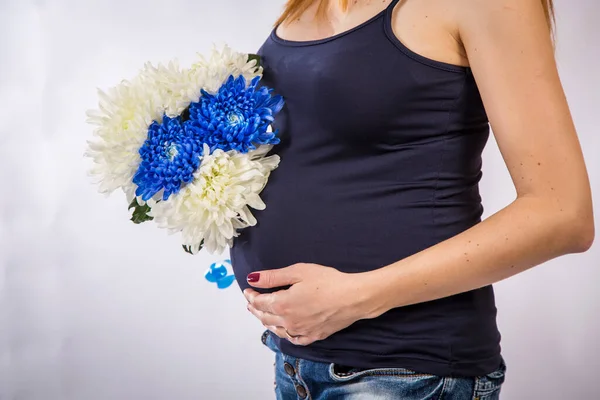 Gravidez, maternidade, preparação e expectativa foto conceito — Fotografia de Stock