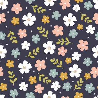 Soyut çiçeksiz desen, kumaş, tekstil, hatıra defteri, duvar kağıdı, yüzey tasarımı, ambalaj kağıdı için dijital yinelenen arka plan