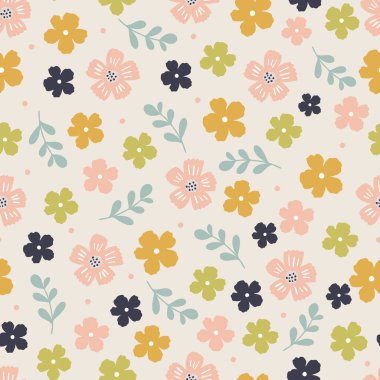 Soyut çiçeksiz desen, kumaş, tekstil, hatıra defteri, duvar kağıdı, yüzey tasarımı, ambalaj kağıdı için dijital yinelenen arka plan