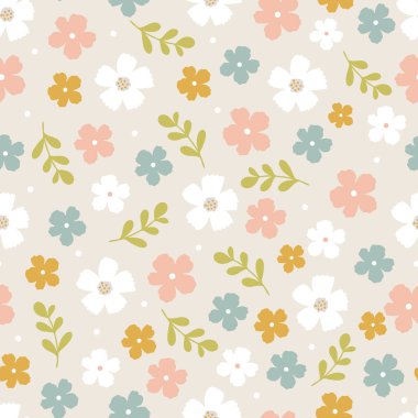 Soyut çiçeksiz desen, kumaş, tekstil, hatıra defteri, duvar kağıdı, yüzey tasarımı, ambalaj kağıdı için dijital yinelenen arka plan