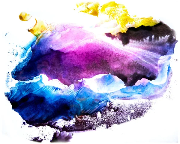 Aquarela colorido respingo — Fotografia de Stock