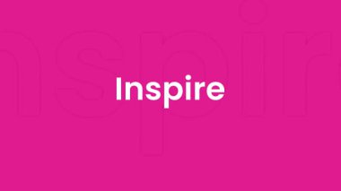 Yumuşak pembe tonlar ve pürüzsüz parlak hareketlerle ilham verici metin animasyonu. Bu zarif ve canlandırıcı tasarım yaratıcılığı, motivasyonu ve pozitif titreşimleri çağrıştırıyor.