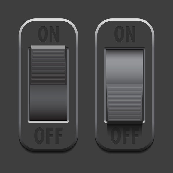 Grey switches on background