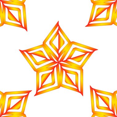 Vektör turuncu yıldız desen