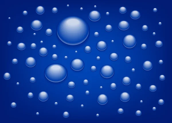 Vector blue drops background — Stock Vector