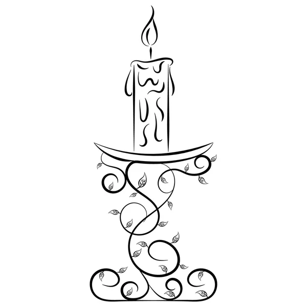 Doodle el çekilmiş mum