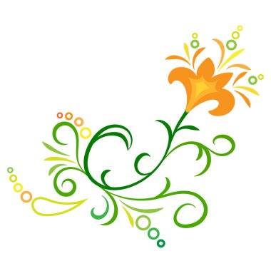 Renk soyut çiçek süsleme doodle