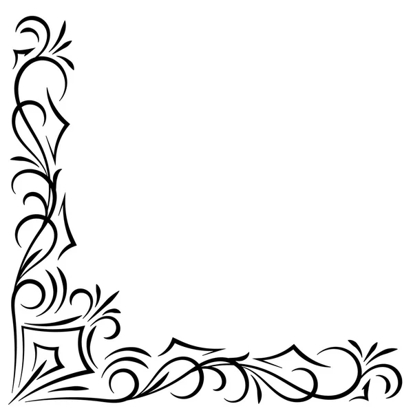 Doodle siyah handdrawn köşe çerçeve