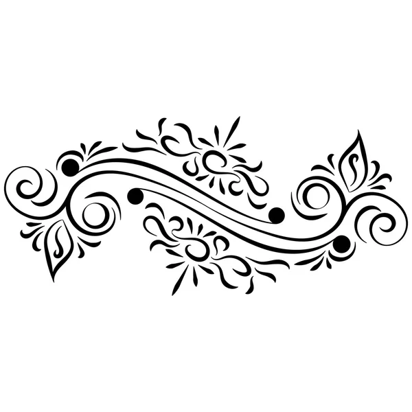 Doodle schwarze handgezeichnete Ornamente — Stockvektor