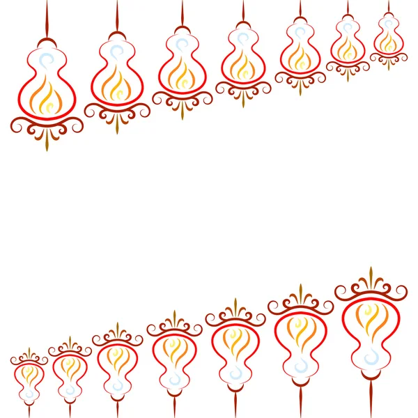 Doodle renk soyut Çin ışık