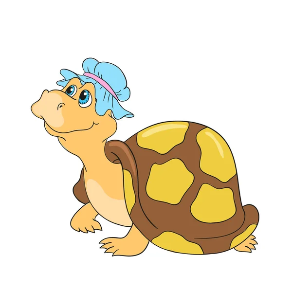 Teken grappige schildpad vector illustratie — Stockvector