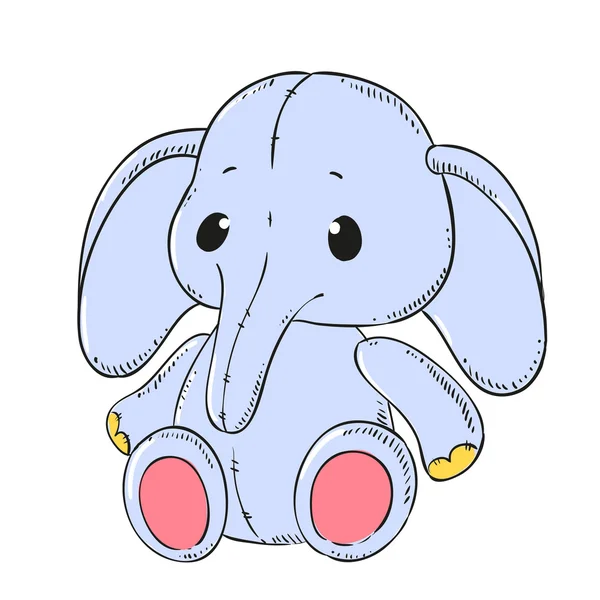 Cute soft toy Elephant — Stock Vector