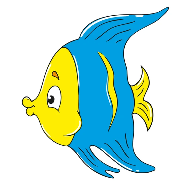 Zábavné znak malé ryby — Stockový vektor