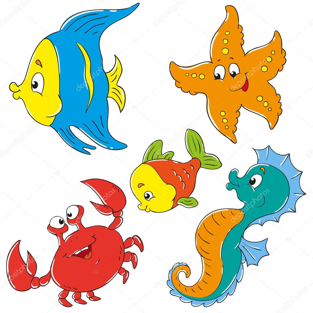 Cartoon characters underwater world collection Stock Vector Image by ©hibou-sun #105933136 Cartoon characters underwater world collection Stock Vector Image by ©hibou-sun #105933136