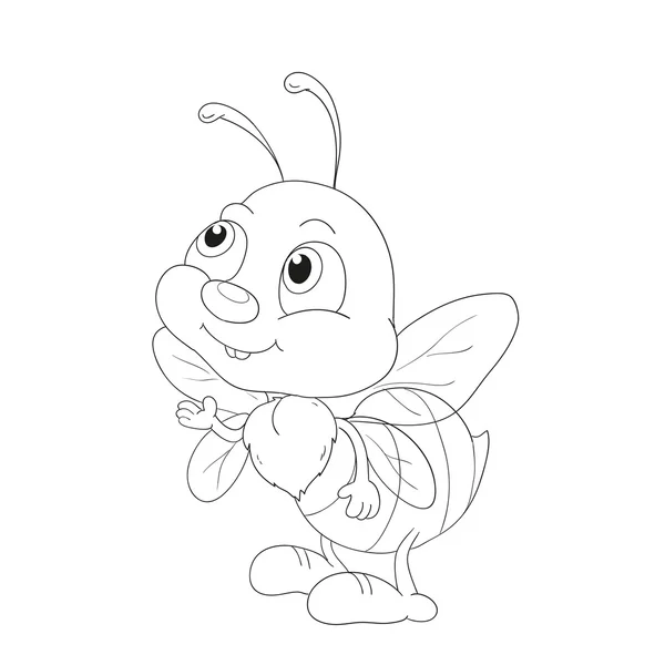 Arı çizgi film karakteri. Kitap boyama için