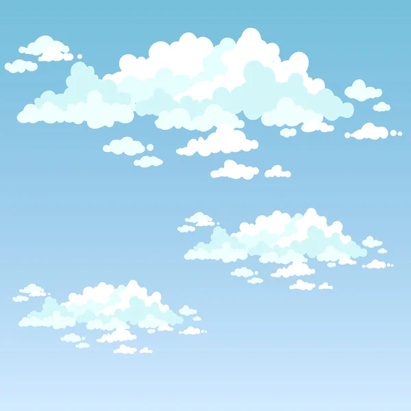 軽いふわふわの雲。ベクトル. — ストックベクタ