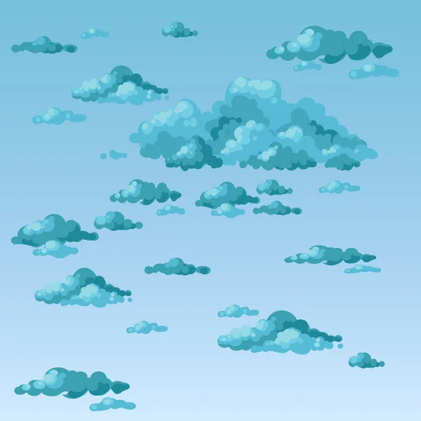 El cielo y las nubes de tormenta . — Vector de stock