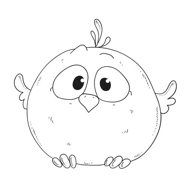 Dessin animé moineau mignon . — Image vectorielle