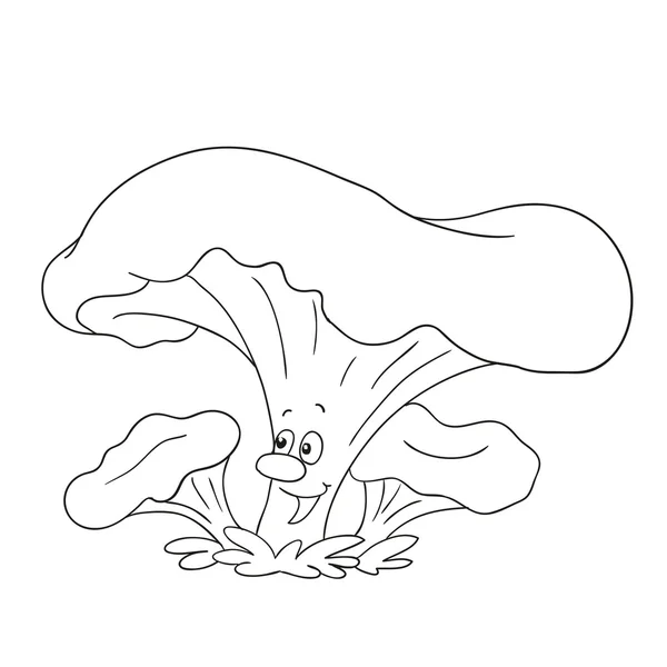 Mycelium. Vector Mushroom karakter kleurboek. — Stockvector