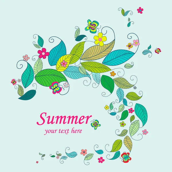Summer nature background frame — Stock Vector