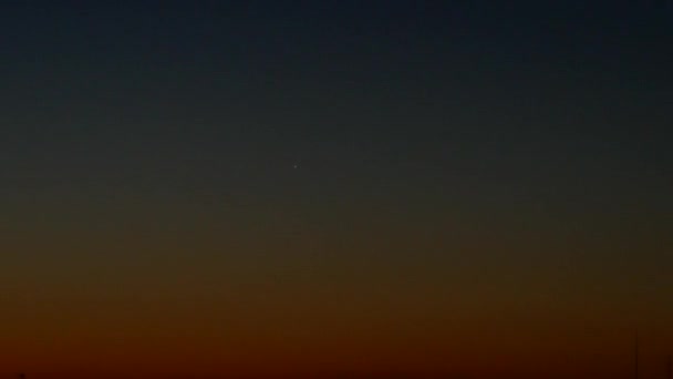 Меркурий и Венера перед рассветом — стоковое видео