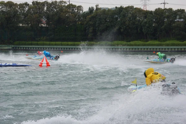 Carrera de barcos en Japón — Foto de Stock