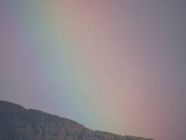 Niigata Japan Oktober 2020 Regenbogen Durch Teleskoplinse Betrachtet — Stockfoto