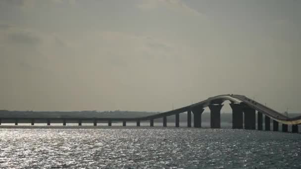 Okinawa Japão Outubro 2020 Ponte Irabu Ponte Livre Pedágios Mais — Vídeo de Stock