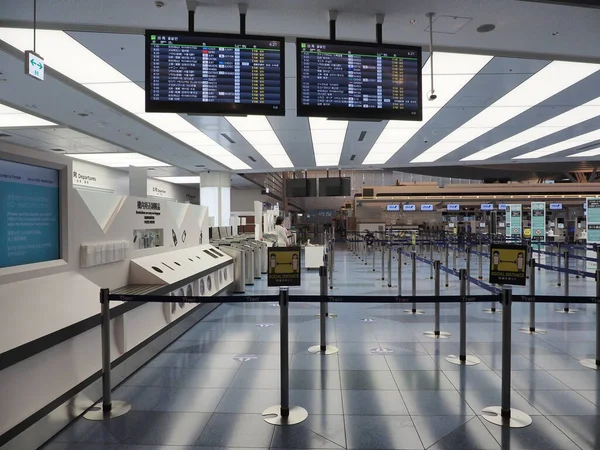 Tokyo Giappone Ottobre 2020 Ingresso Dei Controlli Sicurezza All Aeroporto — Foto Stock