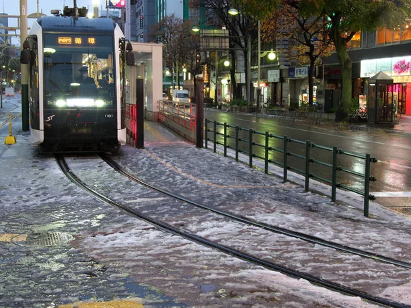 Hokkaido Japón Noviembre 2020 Tranvía Estación Susukino Ciudad Sapporo Por — Foto de Stock