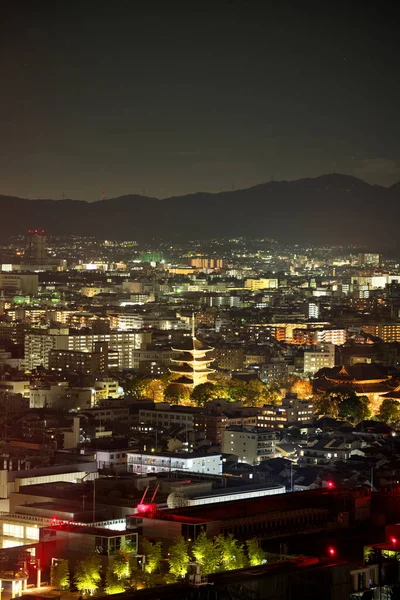 Kioto Japón Noviembre 2020 Vista Nocturna Del Templo Toji Kioto —  Fotos de Stock