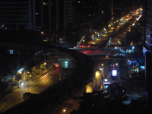 Bangkok Thailandia Maggio 2010 Crossover Bridge Sathron Street Bangkok Costruzione — Foto Stock