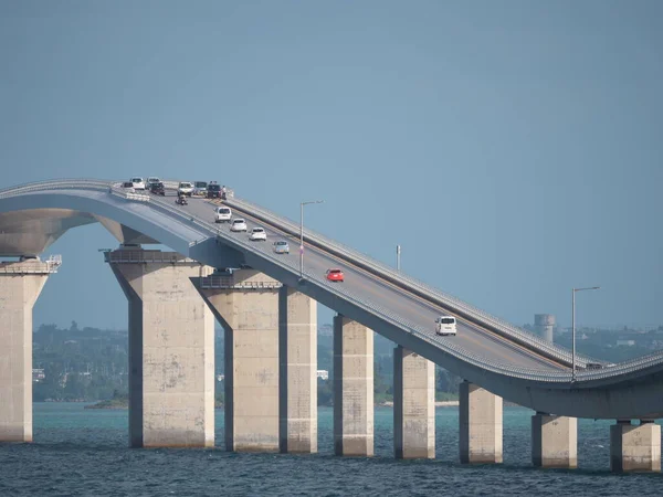 Okinawa Ιαπωνία Οκτωβρίου 2020 Γέφυρα Irabu Μακρύτερη Γέφυρα Χωρίς Χρέωση — Φωτογραφία Αρχείου