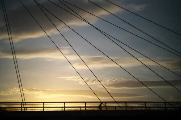 Tokyo Japan May 2021 Ipponsugi Bashi Bridge Sunrise Tama City — Stock Photo, Image