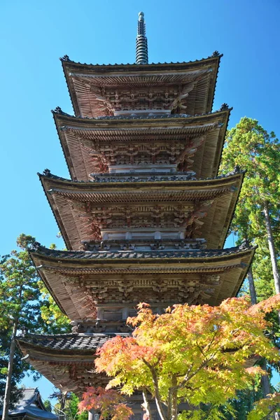 Niigata Japón Octubre 2020 Una Pagoda Cinco Pisos Templo Myosenji —  Fotos de Stock