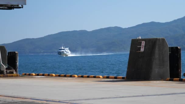 Niigata Japon Octobre 2020 Hydroptère Reliant Port Niigata Port Ryotsu — Video