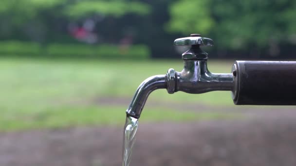 Tokio Japón Mayo 2021 Agua Corriendo Desde Grifo — Vídeo de stock