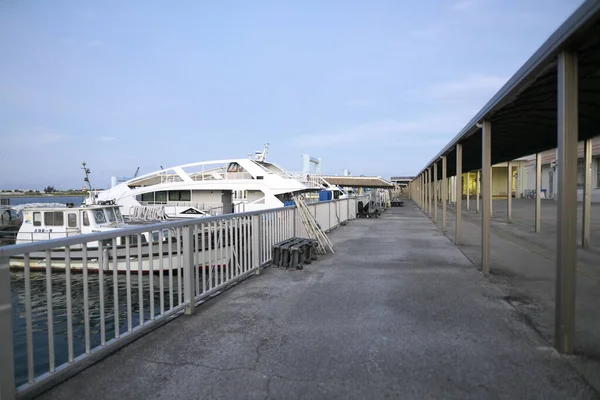 Pier Terminal Ishigaki Ferry Amanhecer — Fotografia de Stock