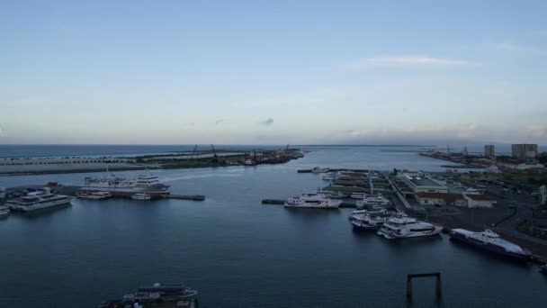 Okinawa Japonya Mayıs 2021 Ishigaki Limanı Okinawa Japonya Sabah Sıralarında — Stok video