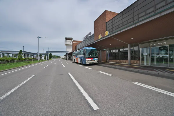 Hokkaido Japan June 2021 Bus Stops Taxi Stand Memanbetsu Airport — Stock Photo, Image