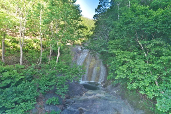 Hokkaido Japan June 2021 Kamuiwakka Hot Falls Shiretoko National Park — 스톡 사진