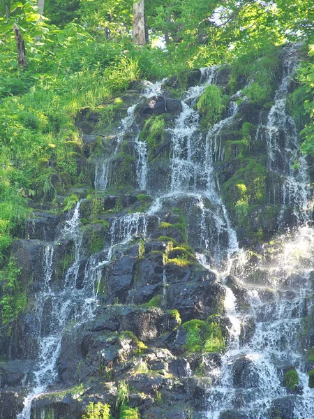 Hokkaido Japón Junio 2021 Oshinkoshin Falls Parque Nacional Shiretoko Verano —  Fotos de Stock