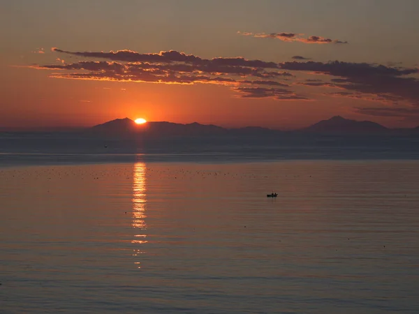 Хоккайдо Япония Июня 2021 Года Остров Кунашири Восходящее Солнце Наблюдаемое — стоковое фото