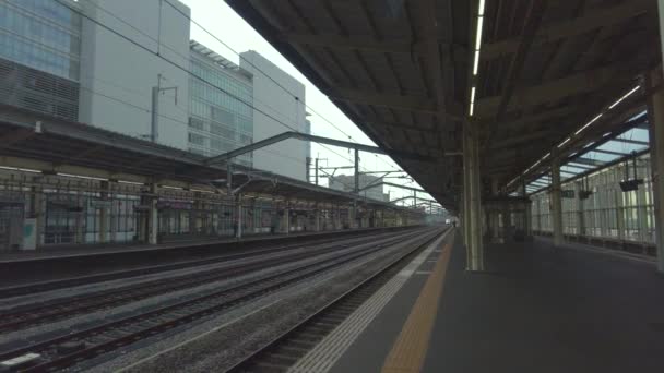 Tokyo Japan September 2021 Joetsu Shinkansen Dubbeldäckare Tåg Max Passerar — Stockvideo