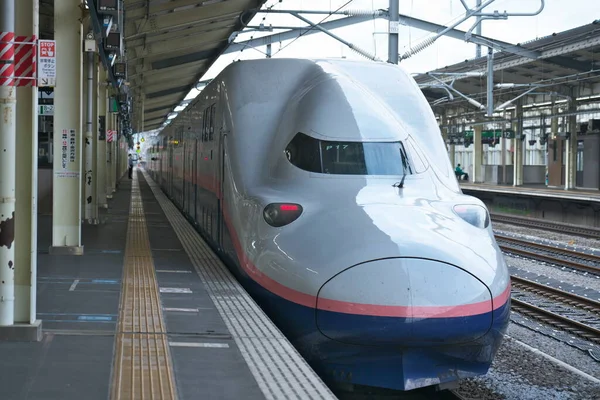Tokio Japonsko Září 2021 Dvoupatrový Vlak Joetsu Shinkansen Max Ubytován — Stock fotografie