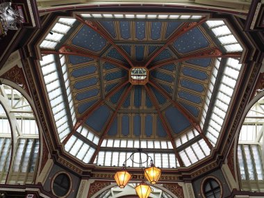 Londra, İngiltere - 2 Ekim 2025: Londra 'daki Leadenhall Çarşısı