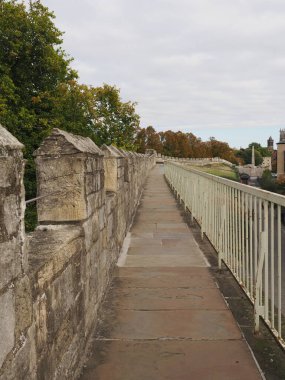 York, Birleşik Krallık - 10 Ekim 2025: İngiltere 'de Ortaçağ Şehir Duvarları