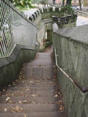 York, Birleşik Krallık - 10 Ekim 2025: İngiltere 'de Ortaçağ Şehir Duvarları